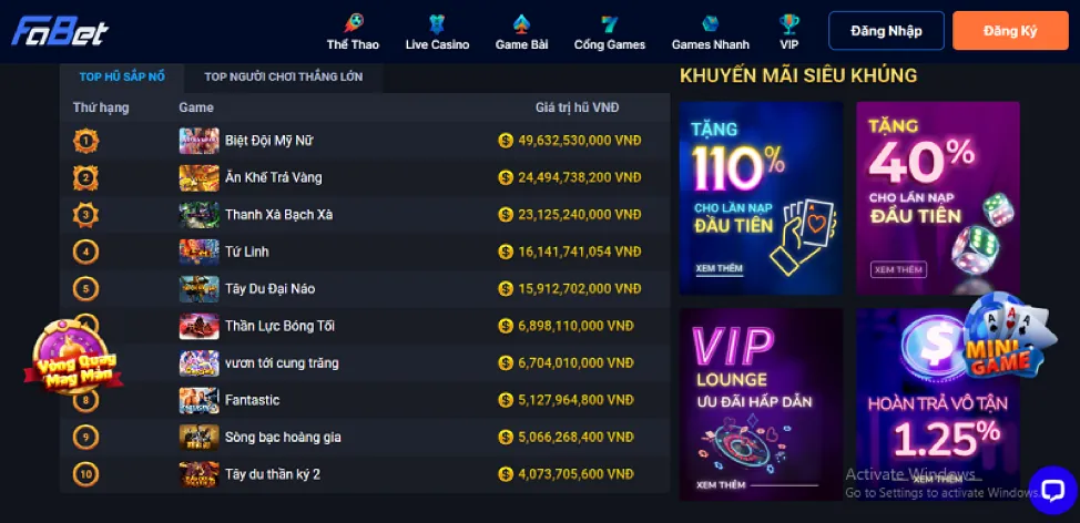 Thông báo hệ thống betvnd login