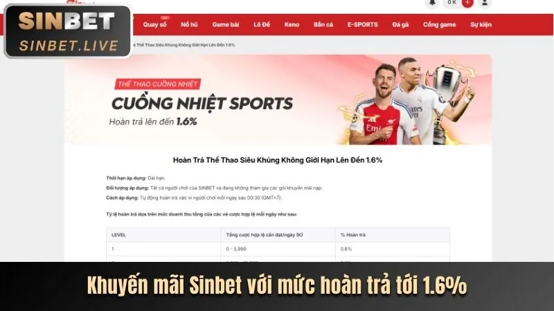 Hoàn Trả Thể Thao & Casino Cao Nhất
